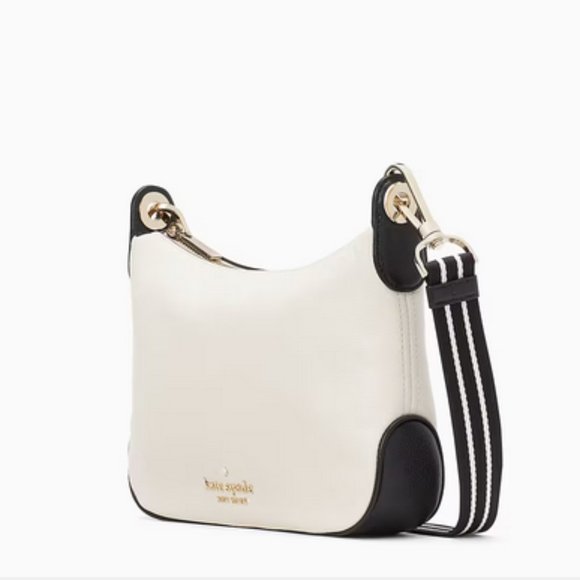 Kate Spade Rosie Small Crossbody Pebbled Leather - White Black Multi Purse - Picture 3 of 4